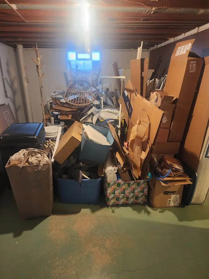 Roll-off dumpster container at job site for 2 Yard Dumpster Rental in Northvale